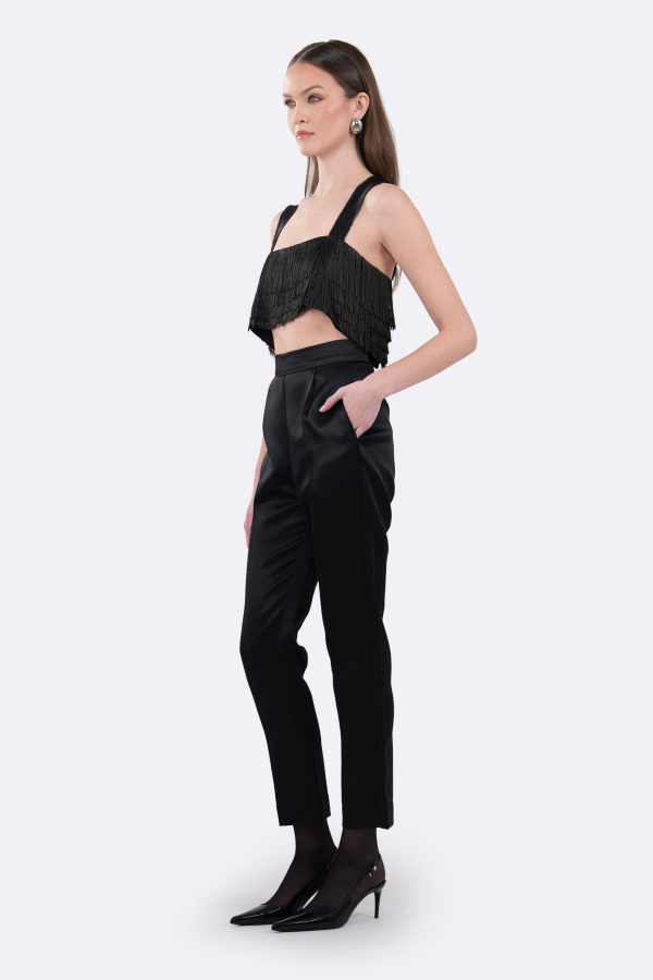 Nonchalant Label Rue Crop Top - Black