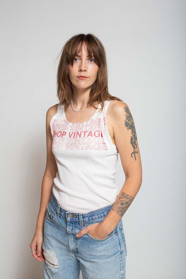 One Way Ribbed Preservation REWORKED “Shop Vintage” Rib Tank | Garmentory