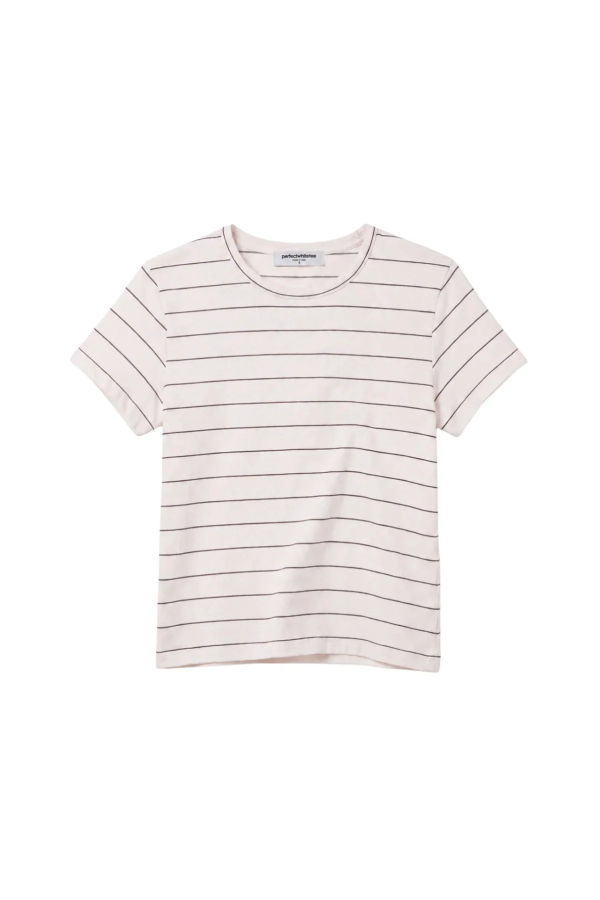 Perfect White Tee Lisa Stripe Short Sleeve Tee