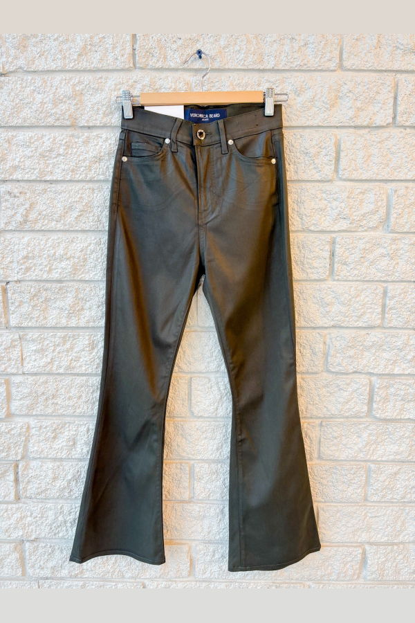 Veronica Beard Carson Coated Pants - Loden