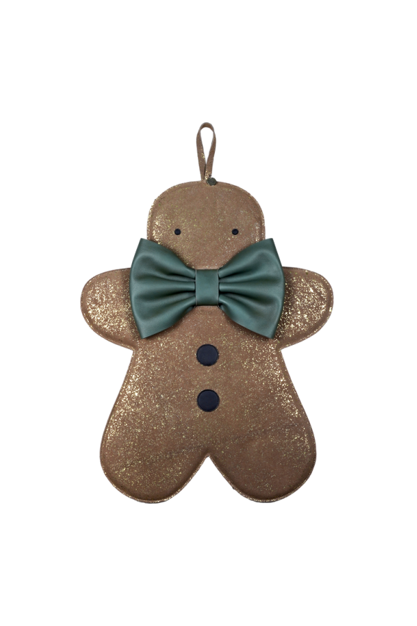 Kids Donsje Gomi Medium Gingerbread Ornament - Teddy Brown Metallic Suede