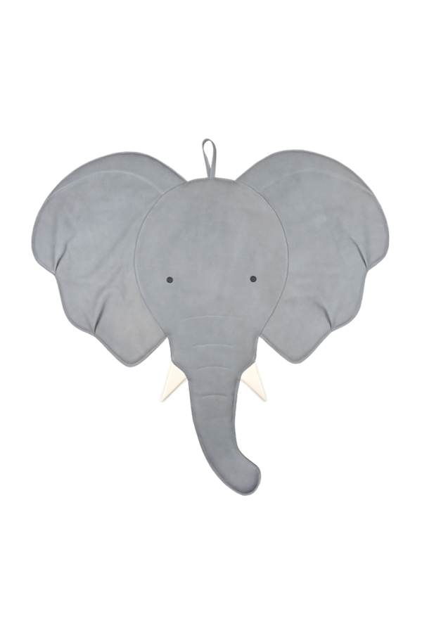 KIDS Donsje Guno Medium Elephant Ornament - Grey Nubuck