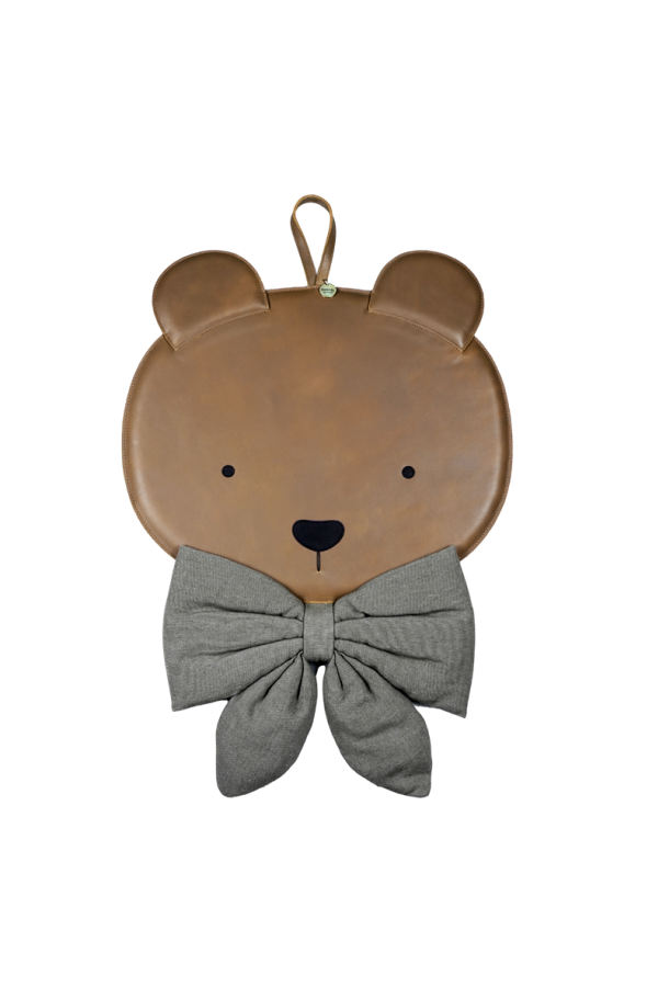KIDS Donsje Harow Medium Bear Ornament - Cognac Classic Leather