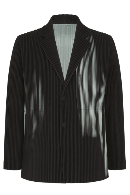 カシミア100％ISSEY MIYAKE テーラードジャケット ブラック Issey Miyake Tailored Pleats 1 Jacket - Black | Garmentory