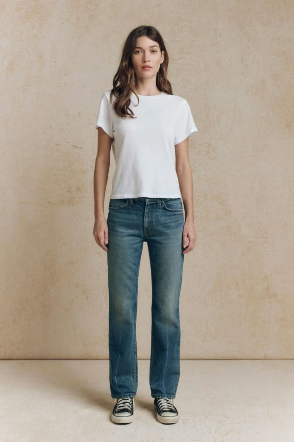 The Great. The Clark Mid-Rise Straight Jean