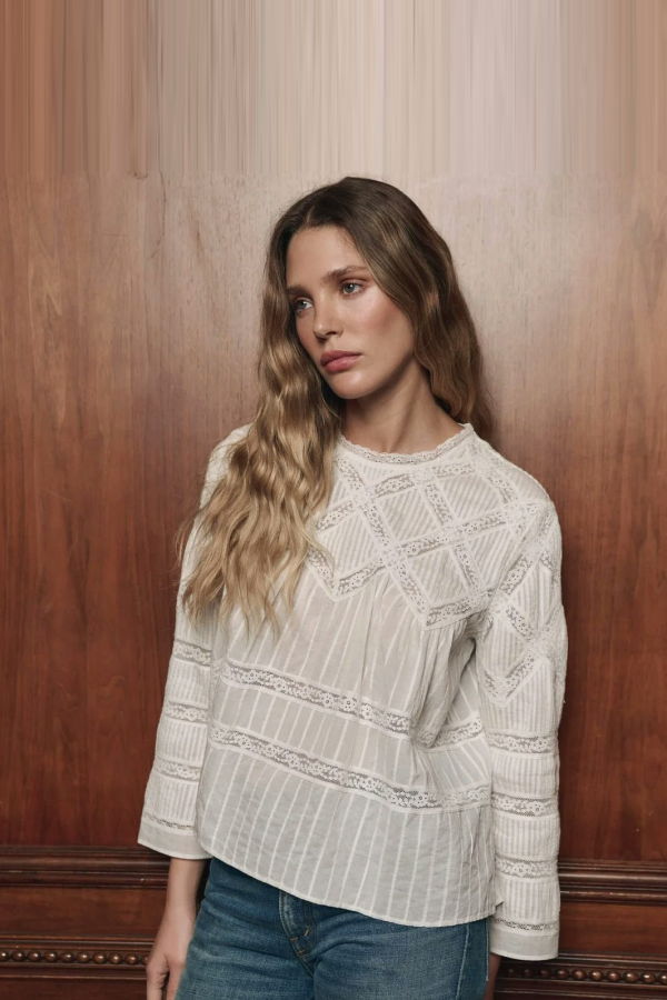 The Great. The Lattice Lace Victorian Top