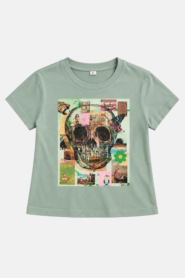 Blue&Cream Peter Tunney Skull Tee