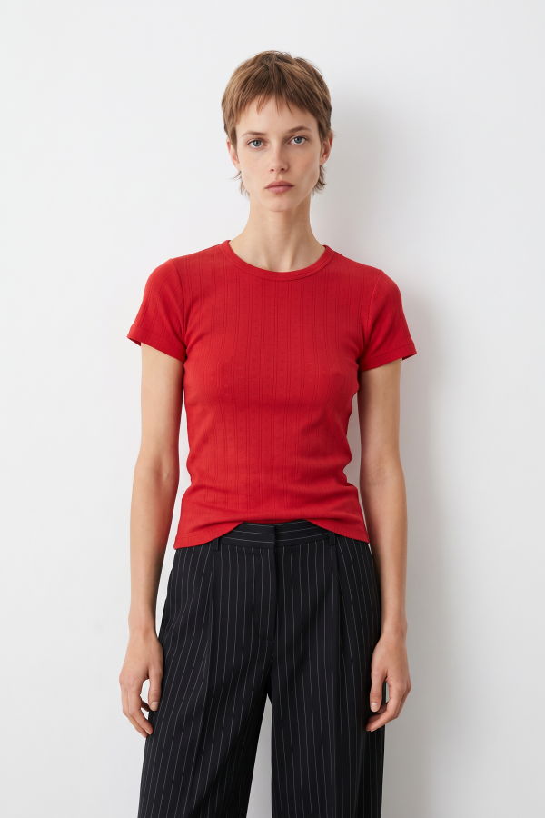 Le Bon Shoppe Pointelle Babe Tee