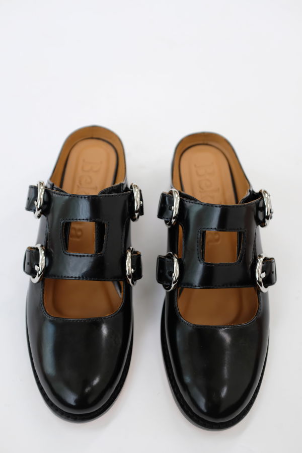 Beklina Quatro Buckle Mule - Black