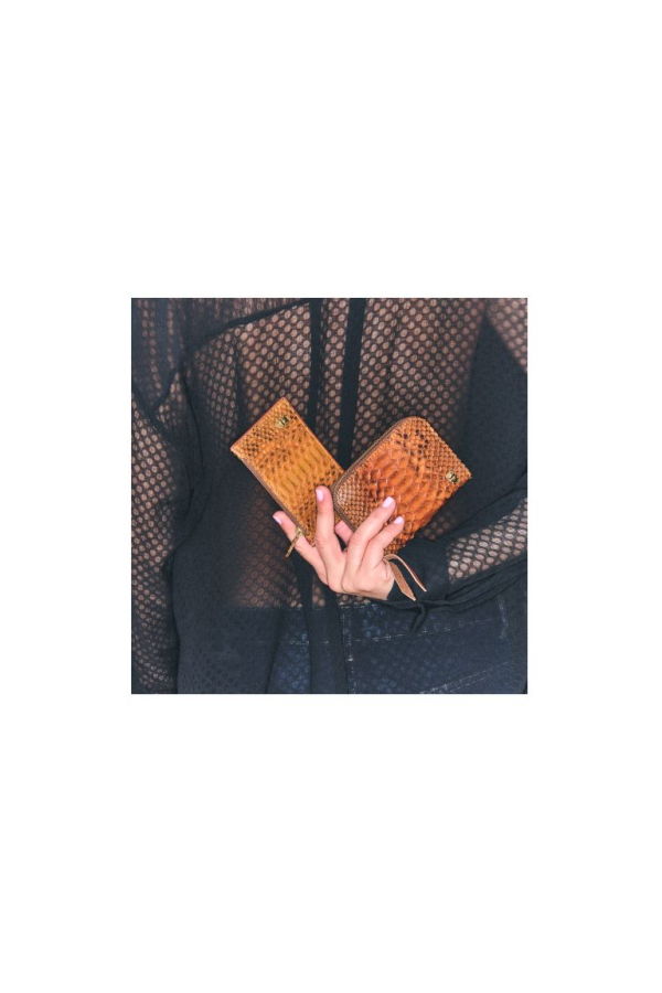 Claris Voirot Helena Card Holder - Cognac