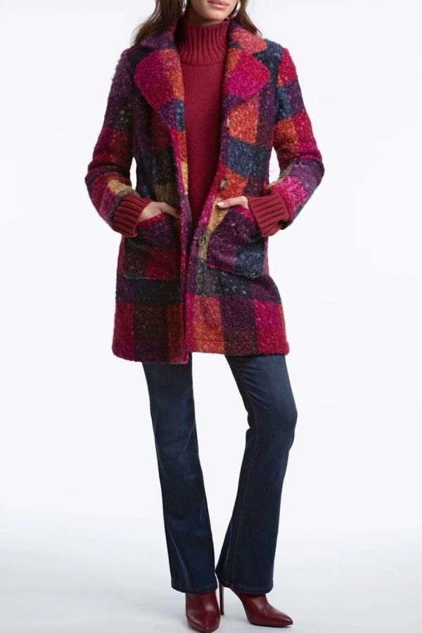ELLIOTT LAUREN Color Block Coat - Multi