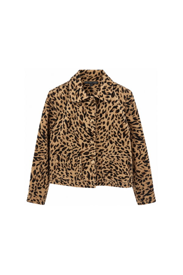 ELLIOTT LAUREN Printed Corduroy Jacket - Cheetah