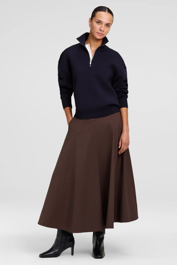 A.L.C. Aminah Skirt - Coffee