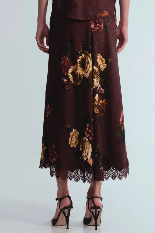 Cara Cara Lou Skirt - Ariana Flora Merlot