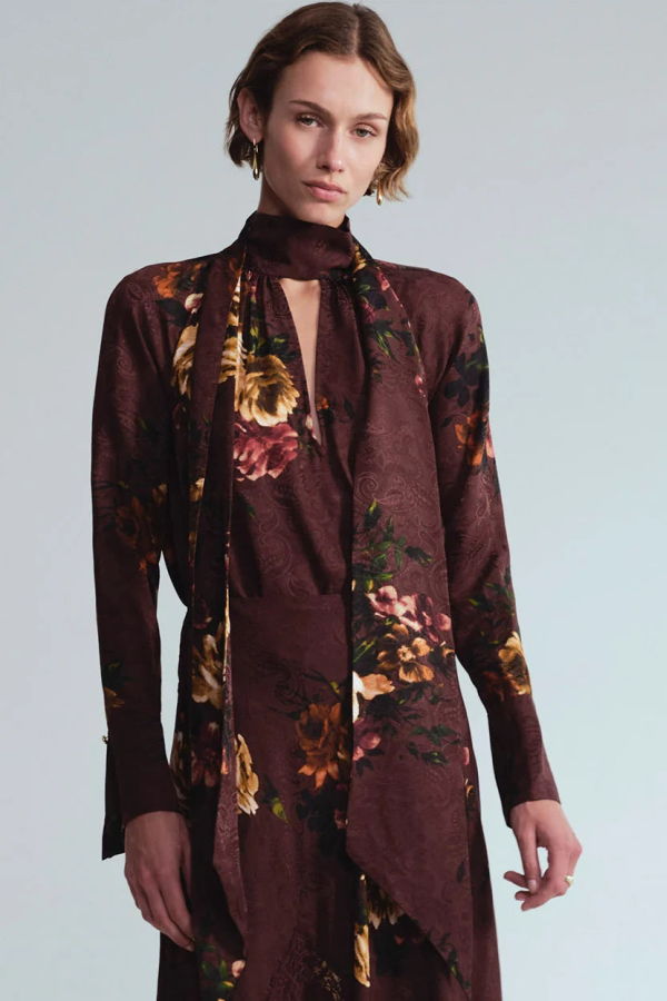 Cara Cara Sundance Blouse - Ariana Flora Merlot