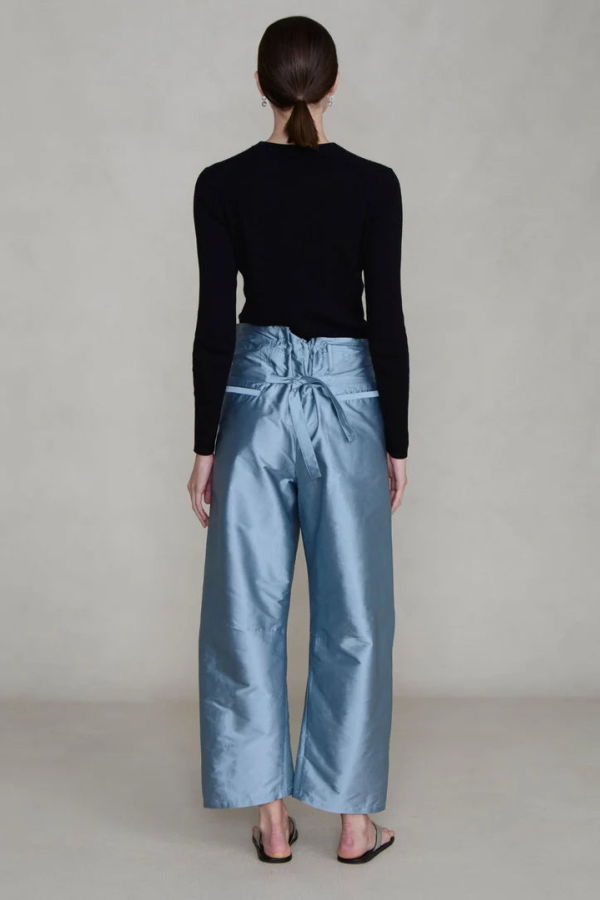 Chan Luu Techno Taffeta Barrel Pant - Bath Blue