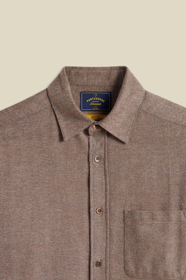 Portuguese Flannel Espiga Shirt - Brown