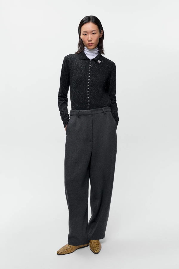 Cordera Silk & Wool Flecked Polo