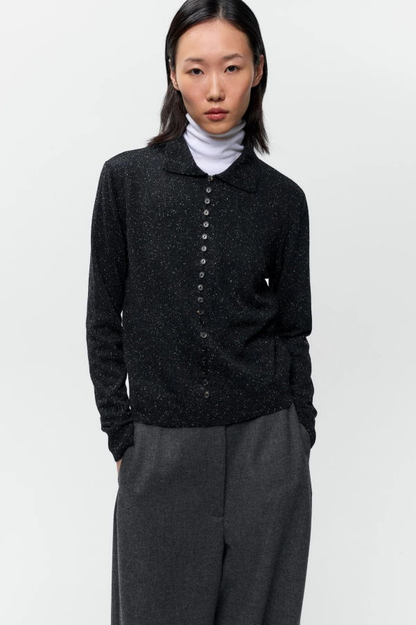 Cordera Silk & Wool Flecked Polo