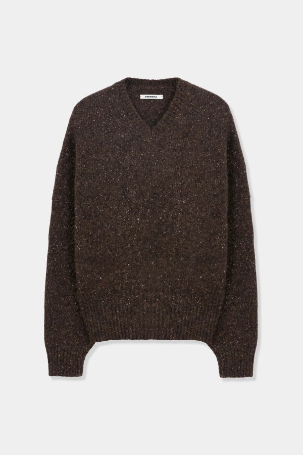 Cordera Speckled V-Neck Sweater