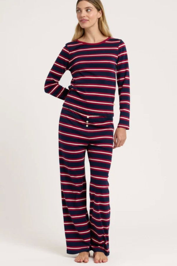 Cozyland Ellie PJ Set - Rugby Stripe