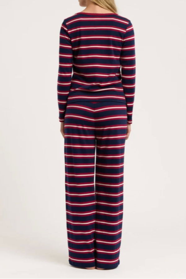 Cozyland Ellie PJ Set - Rugby Stripe