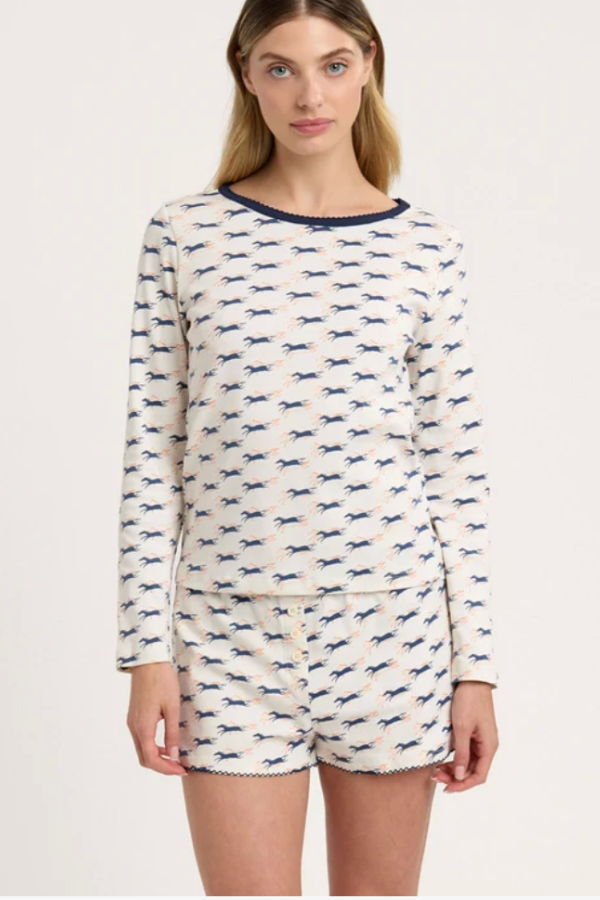 Cozyland Ellie Shortie PJ Set - Hold Your Horses