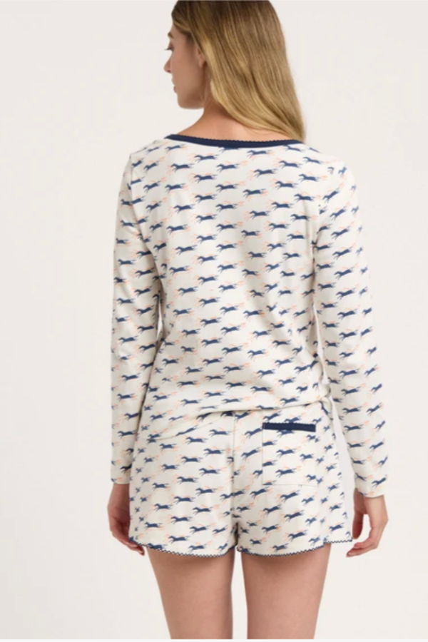 Cozyland Ellie Shortie PJ Set - Hold Your Horses