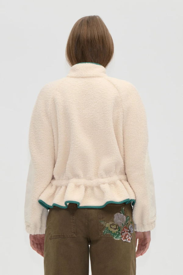 Stine Goya Dropped Shoulder Gathered Jacket - Buttercream