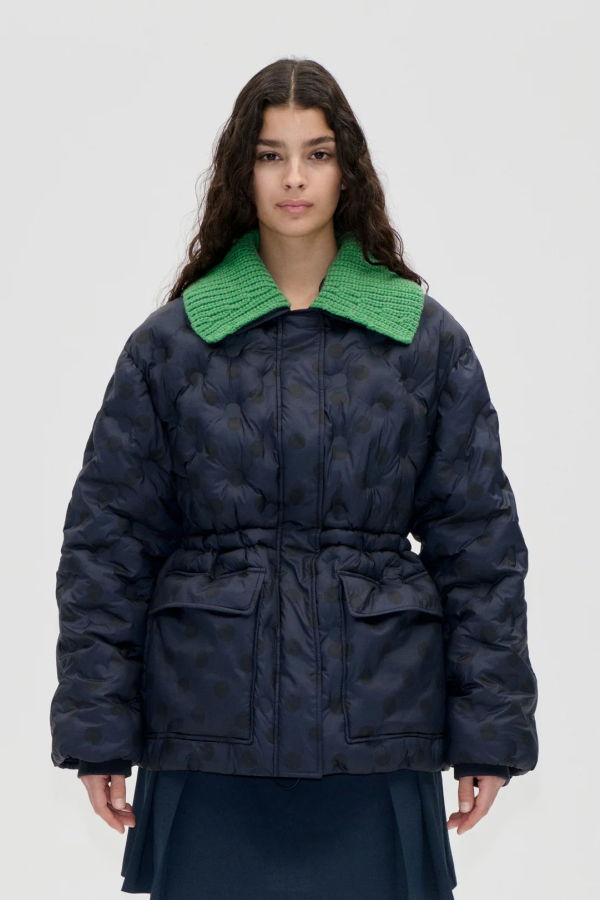 Stine Goya Heat Quilt Padded Jacket - Navy