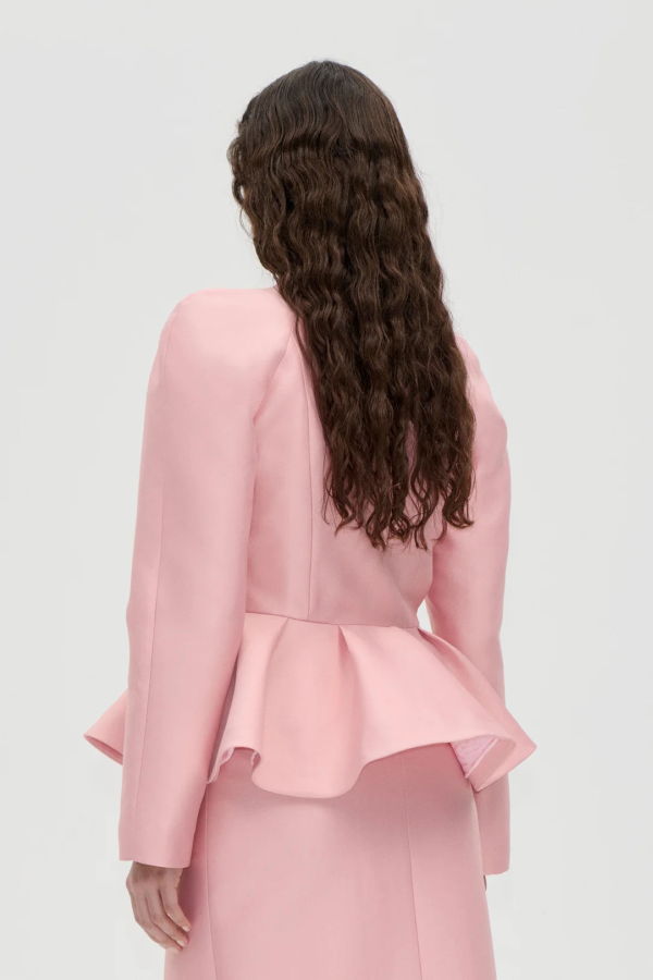Stine Goya Peplum V-Neck Jacket - Haze Pink