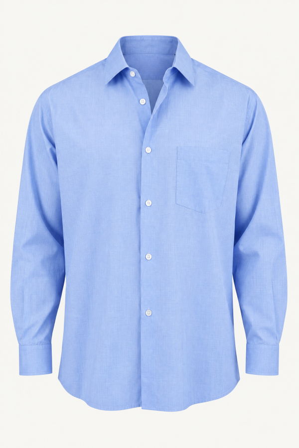 ssstein Smooth Cotton Oversized Regular Collar Shirt - Blue