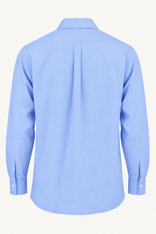 ssstein Smooth Cotton Oversized Regular Collar Shirt - Blue