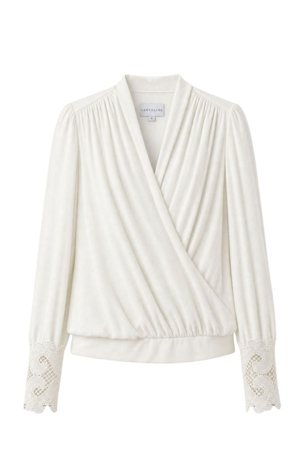 Cartolina Ruby Crepe Surplice Top