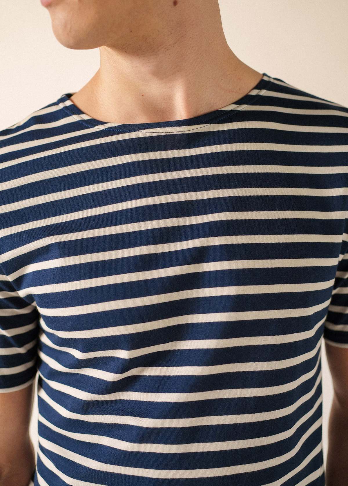 Saint James Levant Modern Breton Shirt - Navy/Ecru - Image 6 of 8