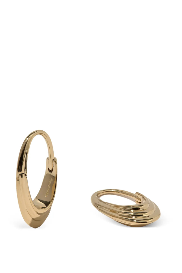 Otiumberg Roscida Ridged Hoop Earrings - Gold