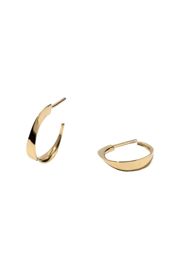 Otiumberg Small Twisted Wave Hoops