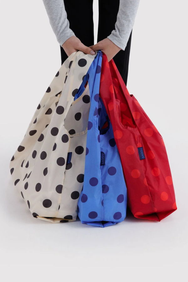 BAGGU Standard Baggu Set of 3 in Polka Dot Mix Tote Bags