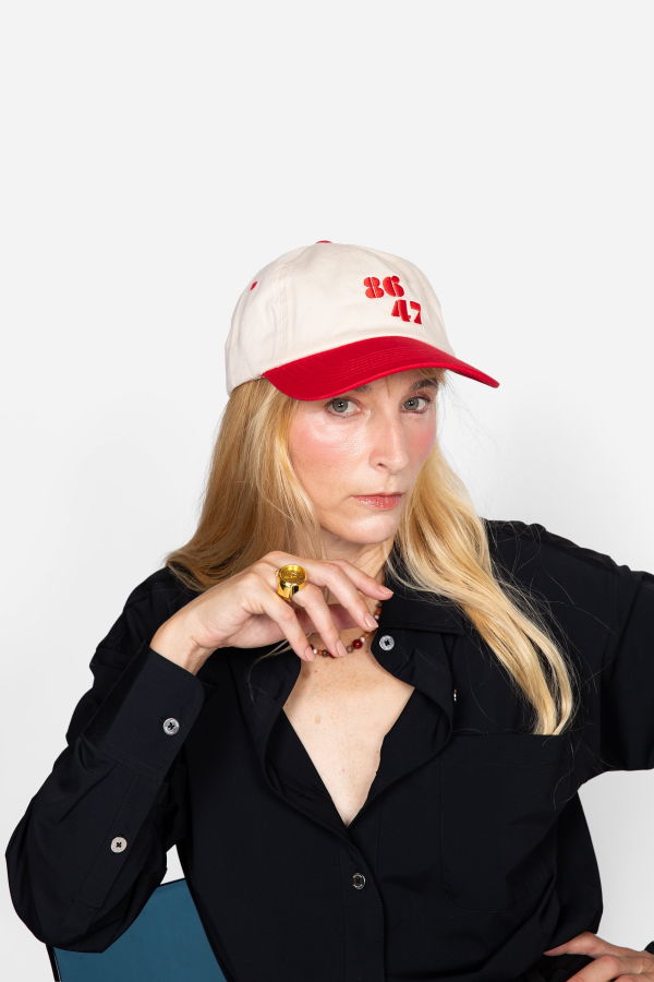 INTENTIONALLY __________. 86 47 Two Tone Dad Cap - Cream/Red