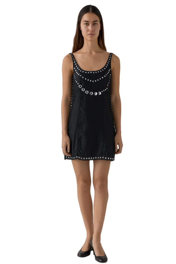 Gimaguas Claude Jewel Mini Dress - Black