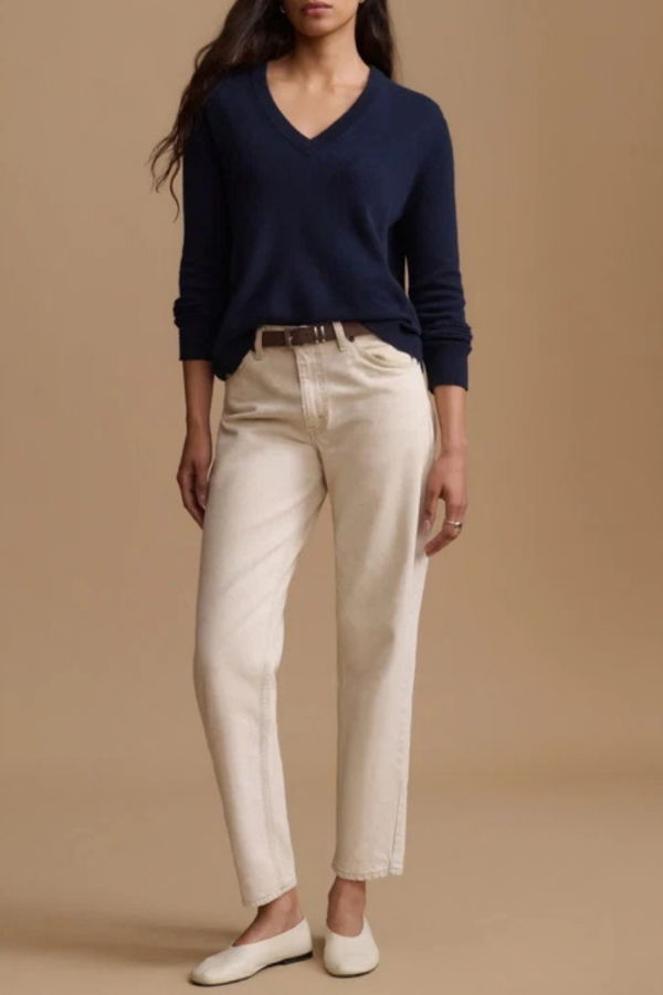 Jenni Kayne Flynn Cashmere V-Neck Sweater - Dark Navy