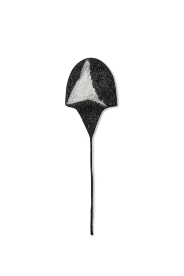 ROA Logo Mohair Bonnet Beanie - Black/White