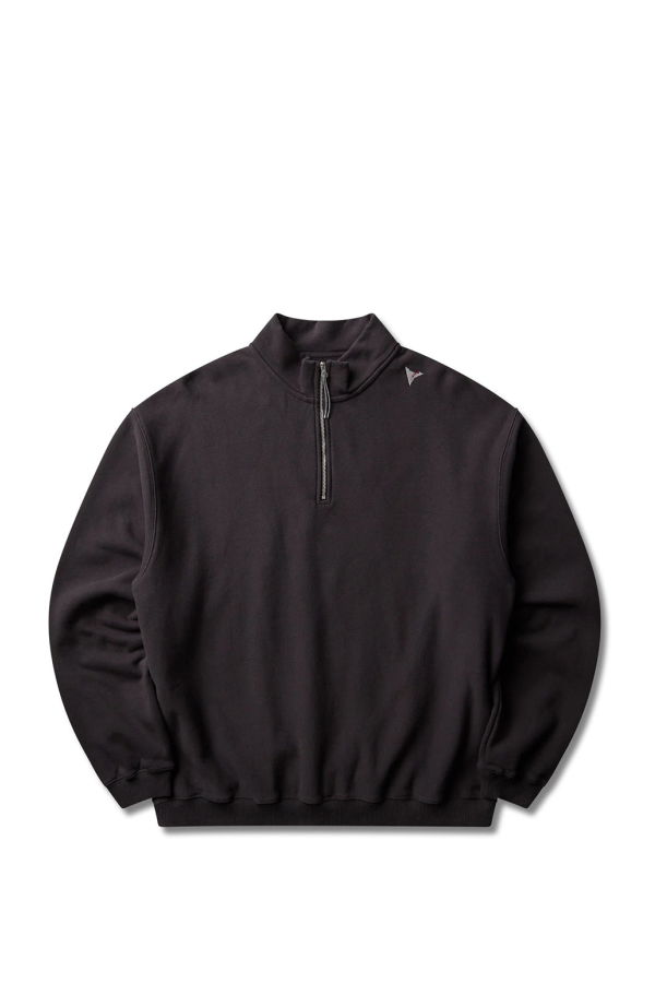 ROA Logo Half-Zip Sweater - Washed Black