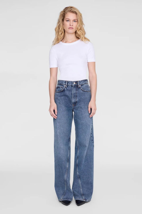 Anine Bing Brie Jean 33" Jeans - Dark Indigo