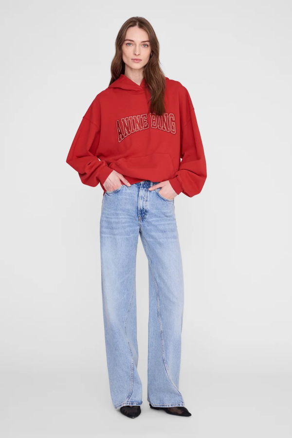 Anine Bing Harvey Sweatshirt - Tango Red