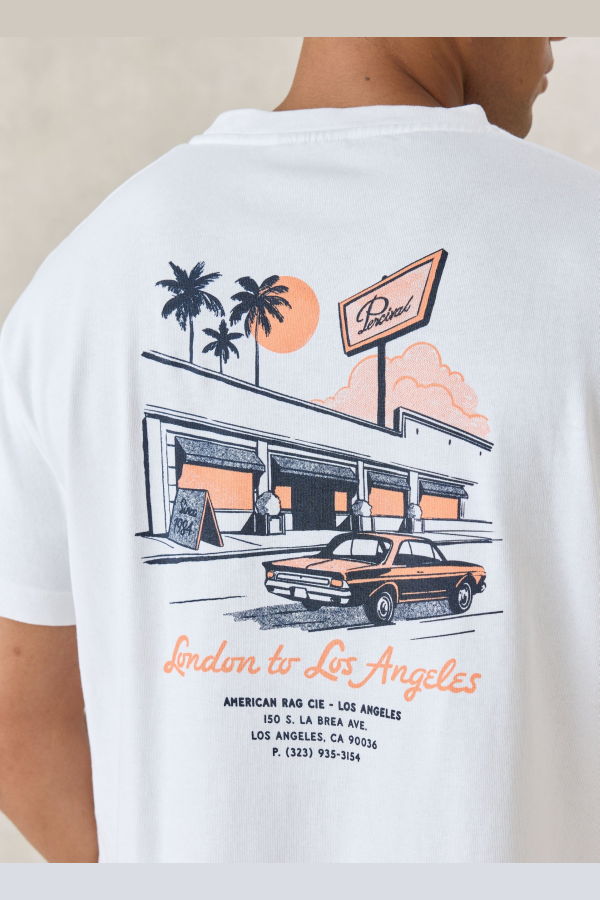 Percival London to Los Angeles Oversized T-Shirt - White