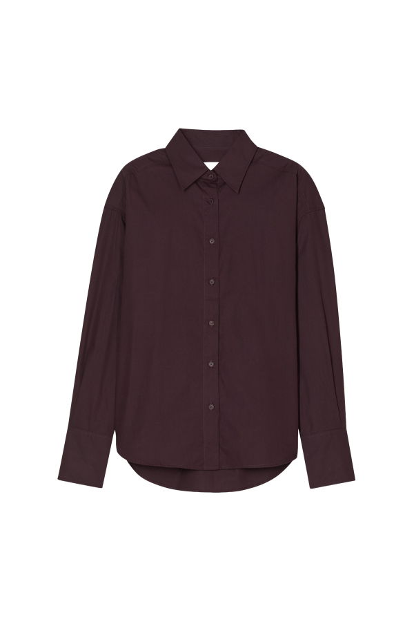 Closed Wrap Effect Cotton Shirt
