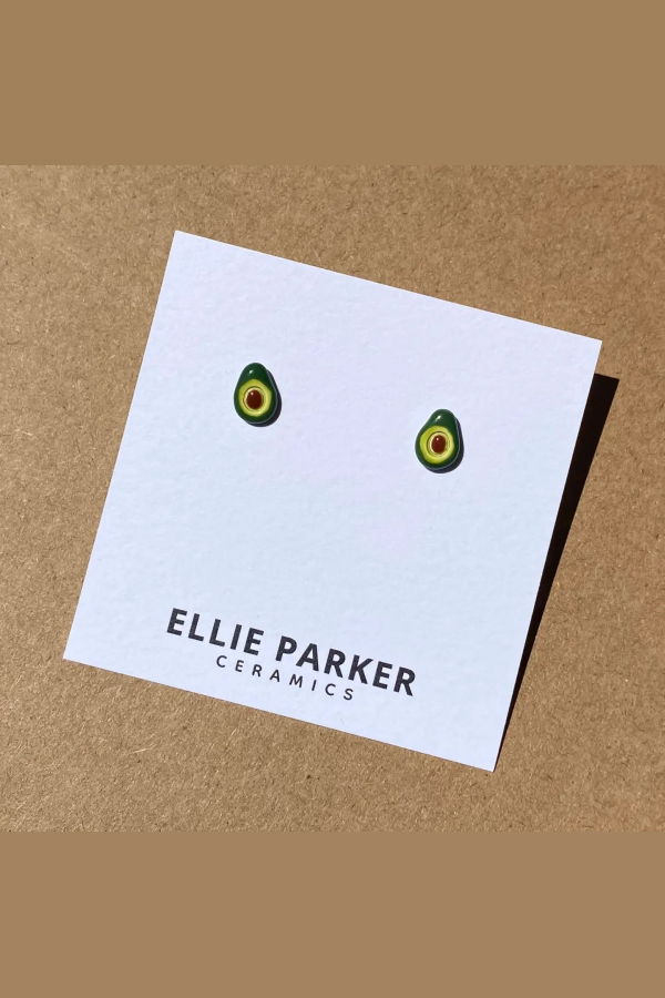 ELLIE PARKER CERAMICS Avocado Stud Earrings