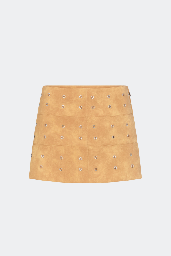 Simon Miller Nya Vegan Leather Mini Skirt - Sand