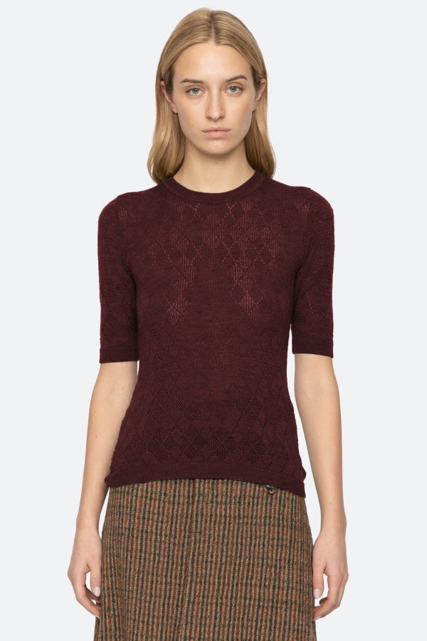 Sea NY Jane Argyle Crew Sweater